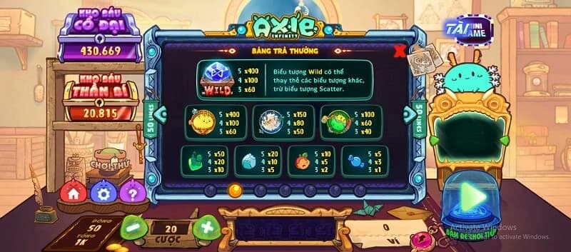 Tỷ lệ trả thưởng 